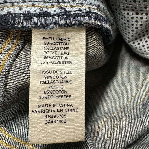 REBECCA TAYLOR LA VIE High Rise Flare Ruffle Hem Jeans Dark Wash 26 - Picture 9 of 10